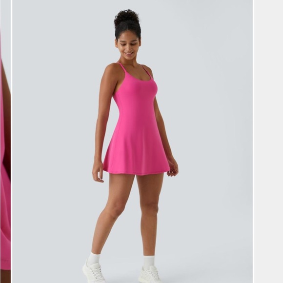 HALARA Dresses & Skirts - NWT- Halara- XL- Hot Pink 🎾 Mini-Dress W/ 2 pockets included on Shorts.